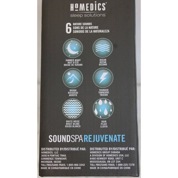 Home Medics Homedics Sleep Sound Spa Rejuvenate Machine Nature Sealed Portable - Picture 6 of 7